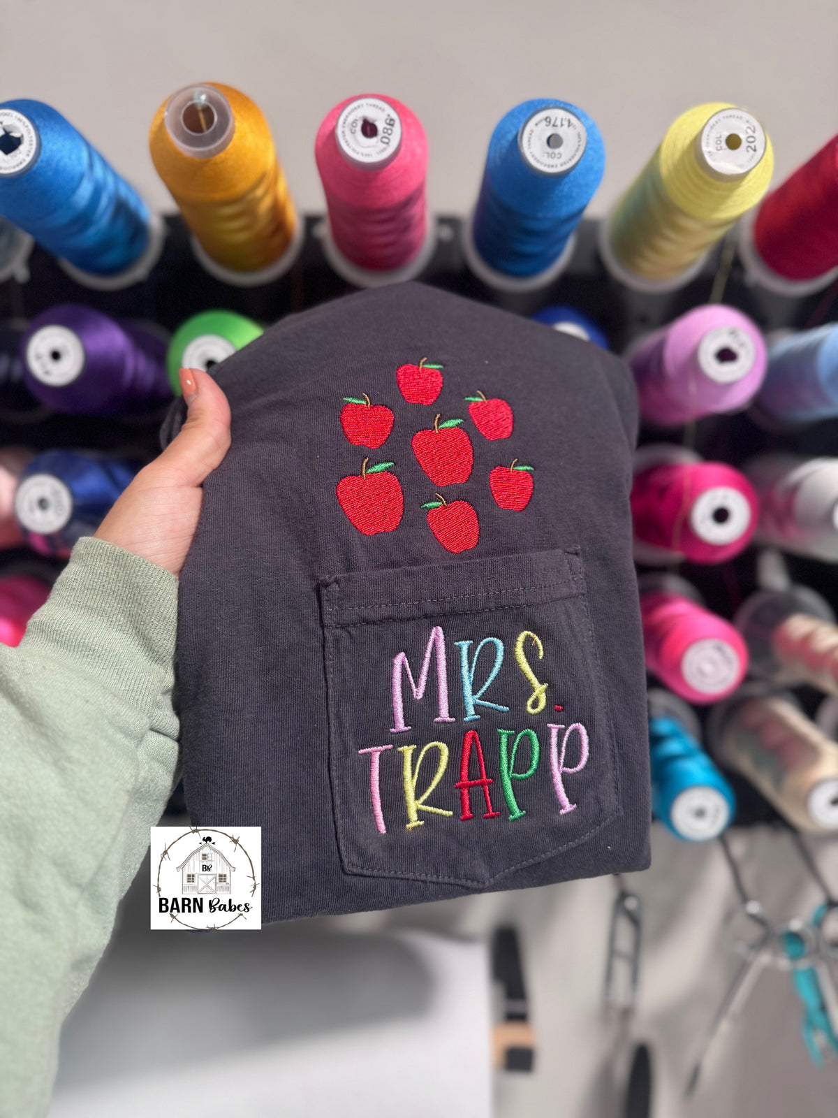 CUSTOM APPLE TEACHER NAME MONOGRAM | PREORDER