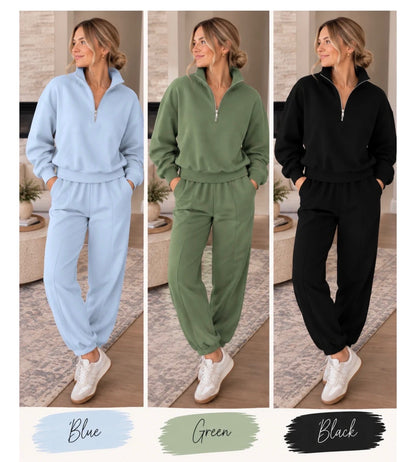 Half Zip Athletic Set