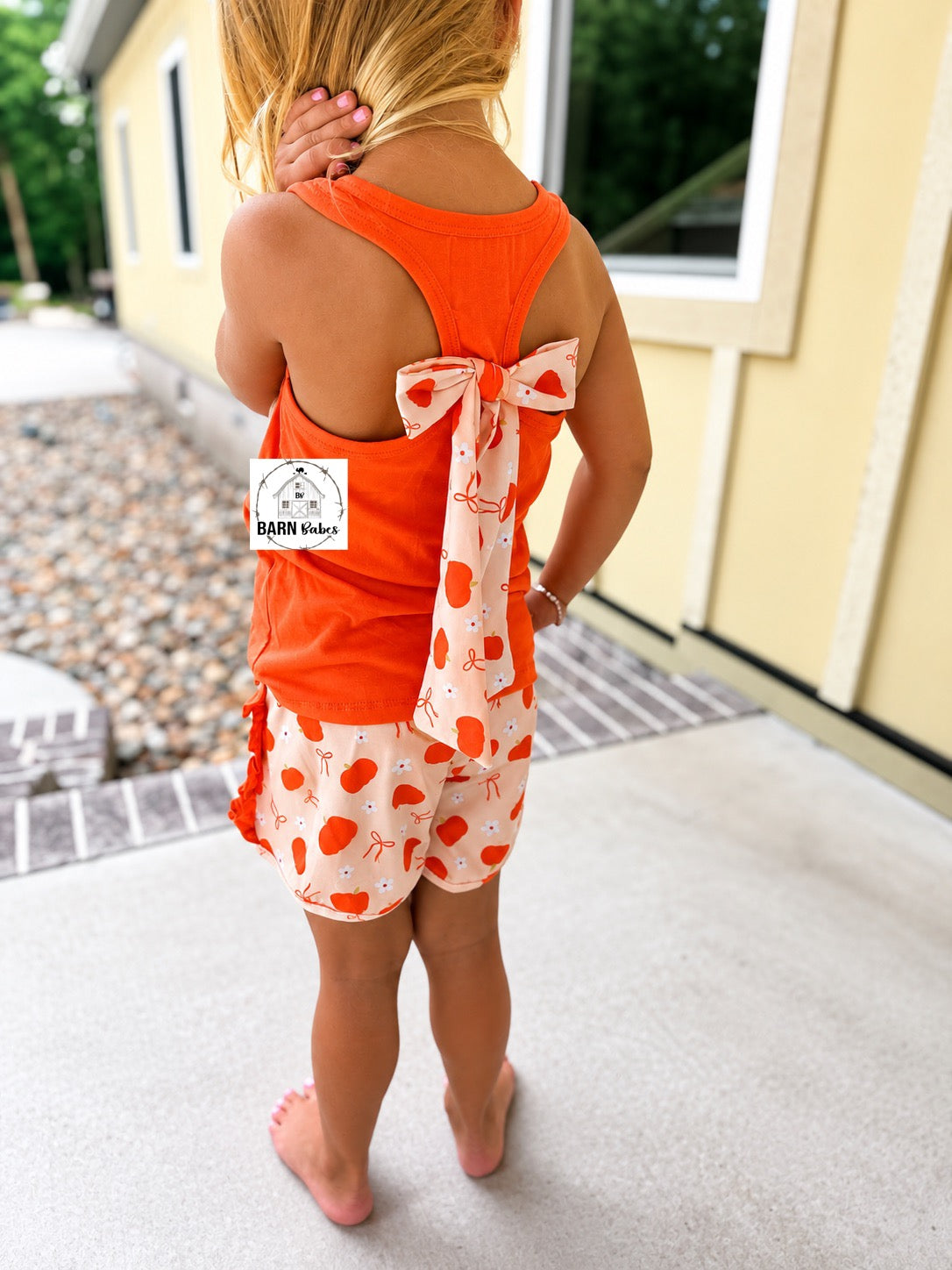 Pumpkin Bow Back Set