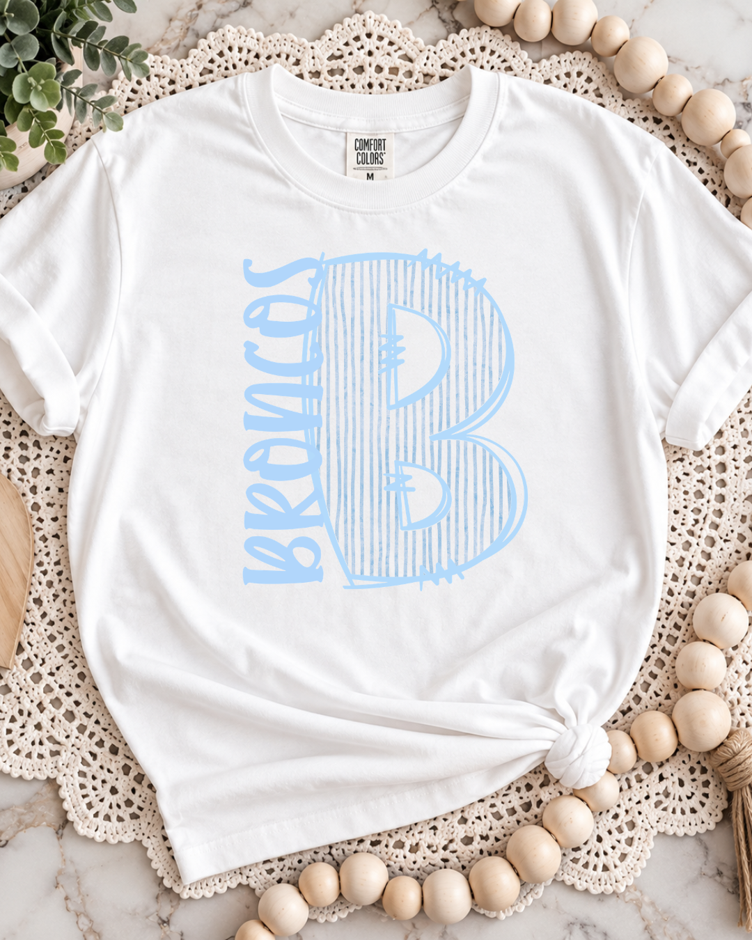 BRONCOS STRIPE LETTER  | SCHOOL APPAREL