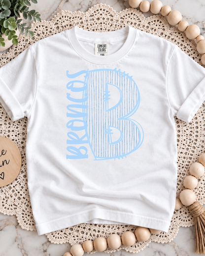 BRONCOS STRIPE LETTER  | SCHOOL APPAREL