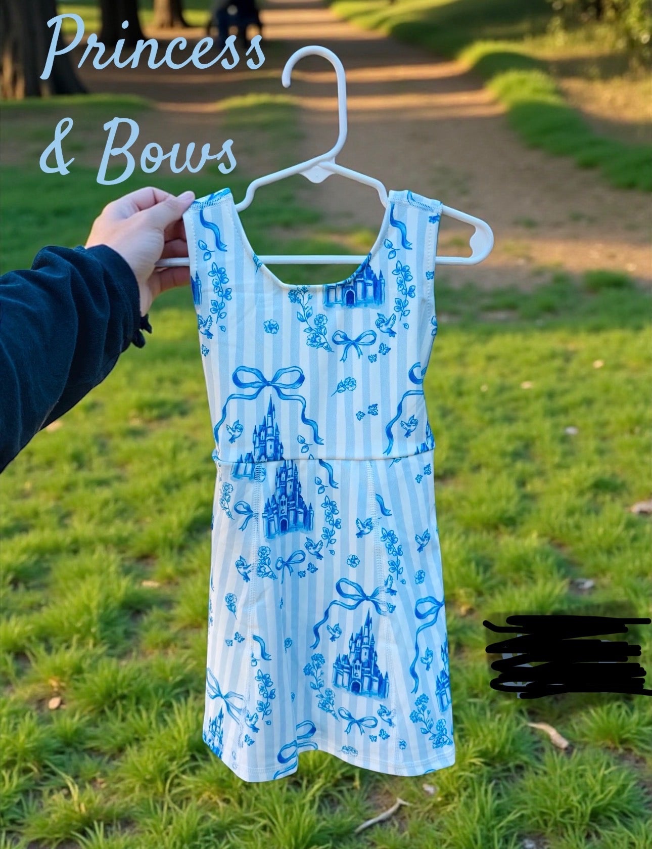 PRINCESS & BOWS DRESS SIZE 2T