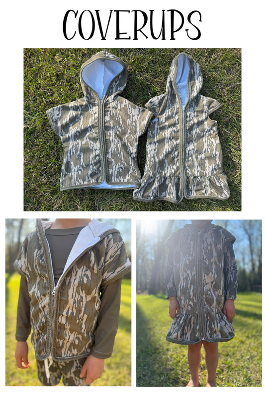 SWIM GIRL CAMO COVER UP